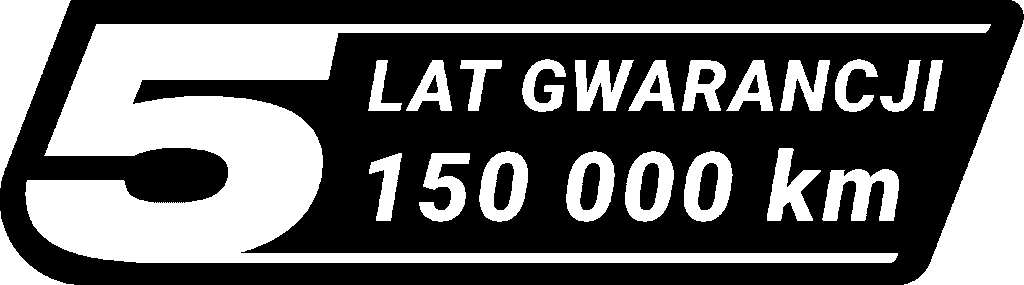 logotyp gwarancja 5 lat - 150 000 km